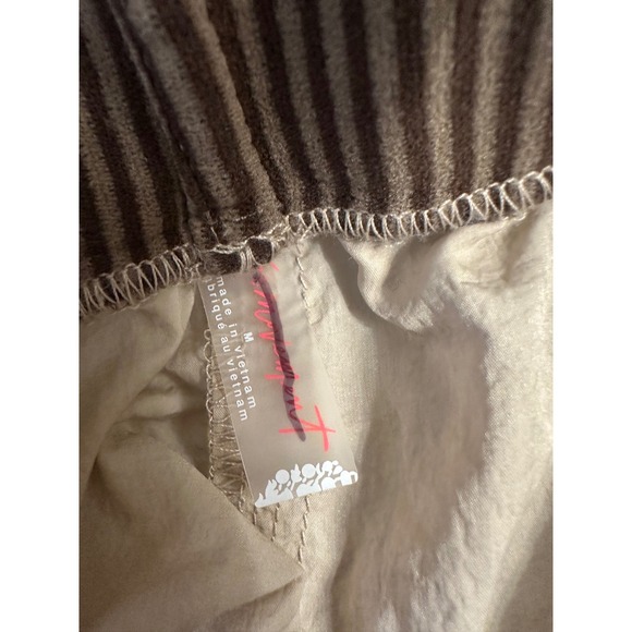 Free People Movement Colorblock Shorts Blue Brown Tan Pockets Drawstring M - Picture 8 of 9